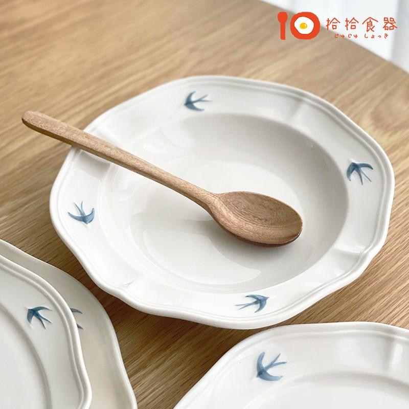 拾拾食器｜日本復古燕子餐盤◆陶瓷盤 陶瓷碗 瓷盤 橢圓盤 日式餐盤 早餐盤 淺盤 深盤 湯盤 日本餐盤 現貨+預購 台灣-細節圖2