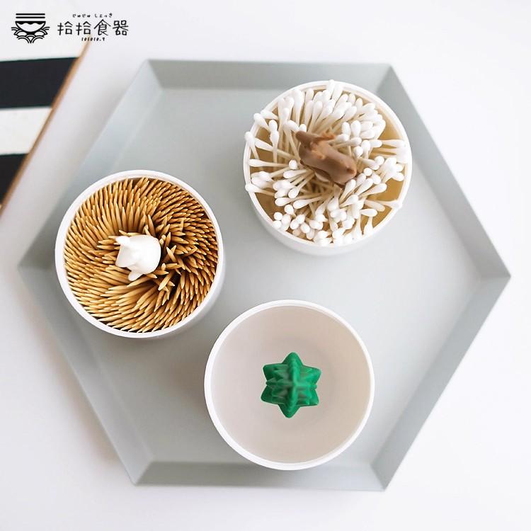 拾拾食器｜(現貨)創意防塵牙籤收納盒◆牙籤桶 牙籤筒 牙籤盒 棉花棒盒 桌上收納盒 收納盒 儲物盒 日本 台灣現貨 台灣-細節圖7