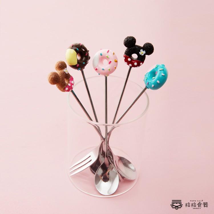 拾拾食器｜日式卡通甜甜圈叉匙◆304不鏽鋼 不鏽鋼叉 不鏽鋼匙 湯匙 小叉子 小湯匙 水果叉 日本 現貨+預購 台灣-細節圖5