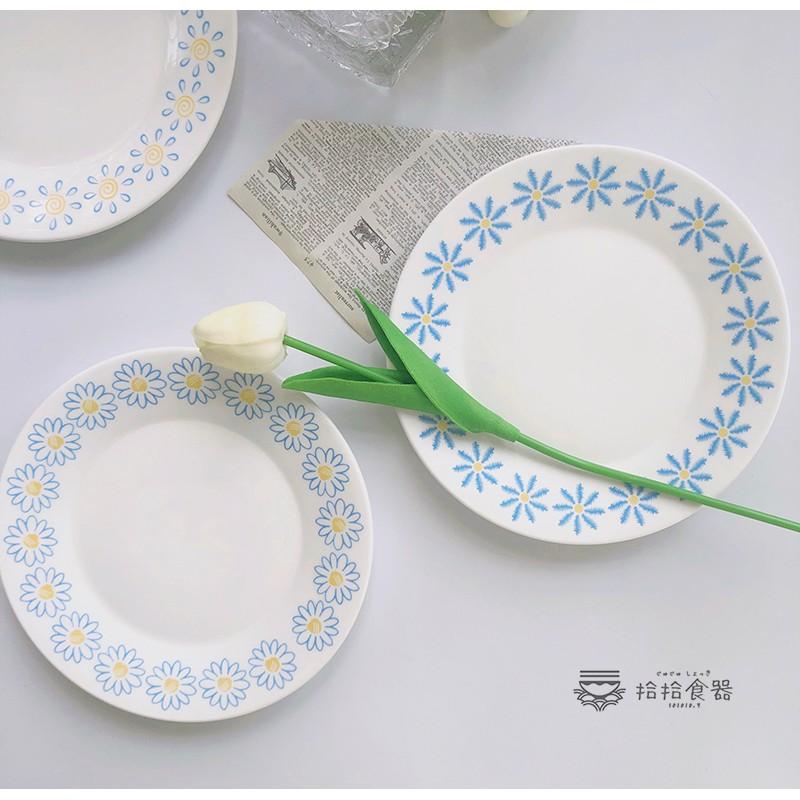 拾拾食器｜韓國復古小花陶瓷盤◆花朵 瓷盤 餐盤 早餐盤 菜盤 吐司盤 蛋糕盤 雛菊 現貨+預購 台灣-細節圖6