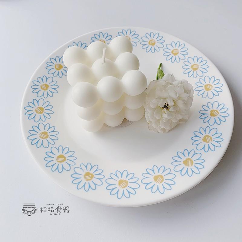 拾拾食器｜韓國復古小花陶瓷盤◆花朵 瓷盤 餐盤 早餐盤 菜盤 吐司盤 蛋糕盤 雛菊 現貨+預購 台灣-細節圖7