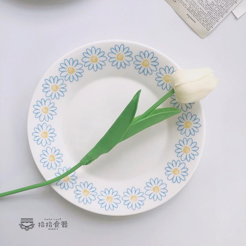 拾拾食器｜韓國復古小花陶瓷盤◆花朵 瓷盤 餐盤 早餐盤 菜盤 吐司盤 蛋糕盤 雛菊 現貨+預購 台灣-細節圖8