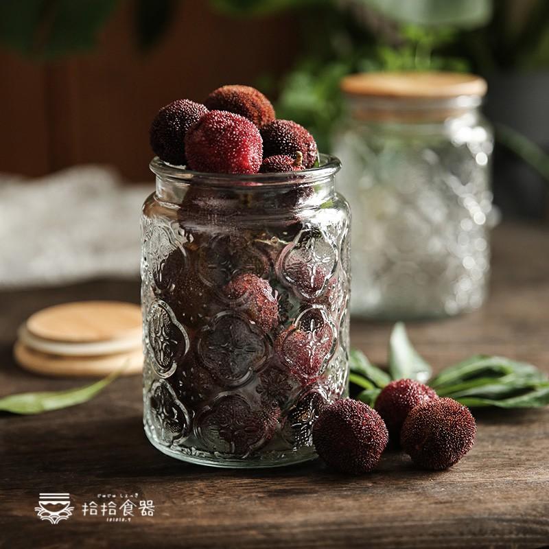 拾拾食器｜復古海棠花老式窗花玻璃罐◆壓花 香料罐 儲物罐 收納罐 密封罐 儲藏罐 日本 現貨+預購 台灣-細節圖2