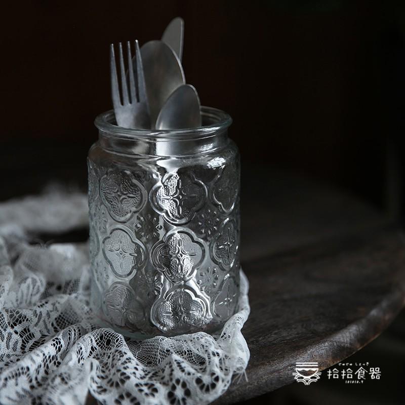 拾拾食器｜復古海棠花老式窗花玻璃罐◆壓花 香料罐 儲物罐 收納罐 密封罐 儲藏罐 日本 現貨+預購 台灣-細節圖8