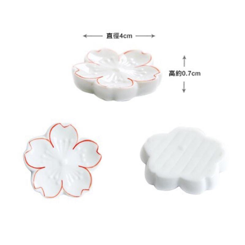 拾拾食器｜日式和風陶瓷素雅櫻花筷架◆手繪 陶瓷 筷架 筷托 造型筷架 手工筷架 日本 現貨+預購 台灣-細節圖3