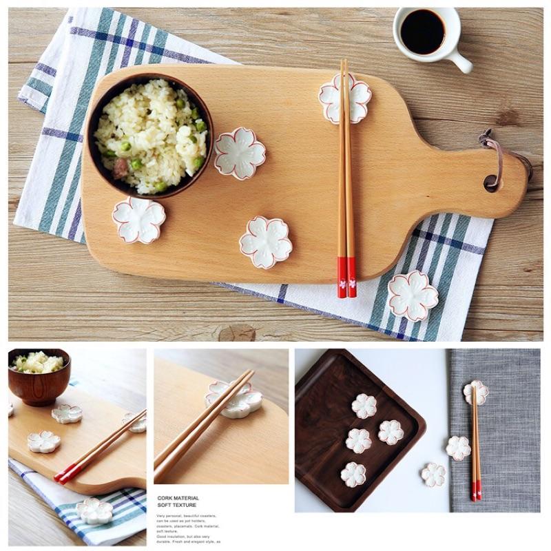 拾拾食器｜日式和風陶瓷素雅櫻花筷架◆手繪 陶瓷 筷架 筷托 造型筷架 手工筷架 日本 現貨+預購 台灣-細節圖5