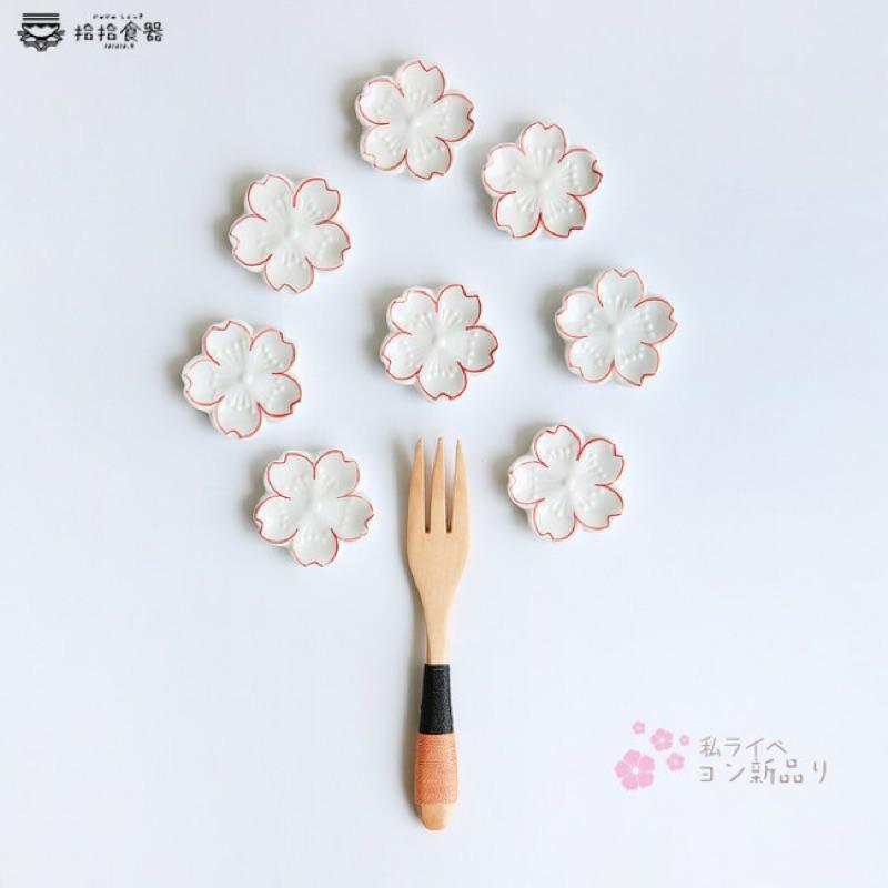 拾拾食器｜日式和風陶瓷素雅櫻花筷架◆手繪 陶瓷 筷架 筷托 造型筷架 手工筷架 日本 現貨+預購 台灣-細節圖7