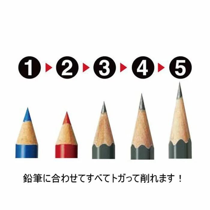 【筆倉】日本 KUTSUWA T＇GAAL 五段調整式 透明 削筆器 削鉛筆機-細節圖4
