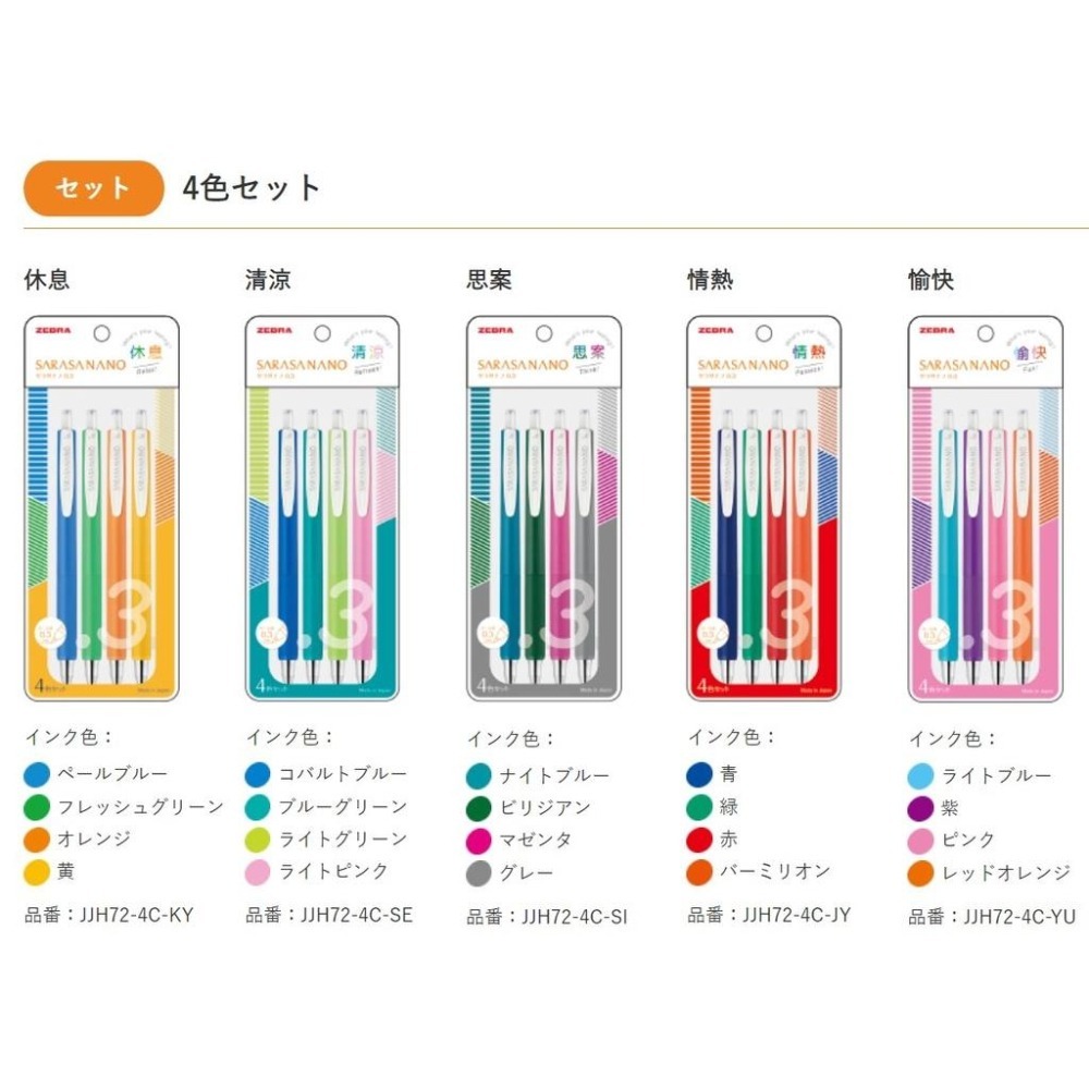 【筆倉】日本斑馬 ZEBRA SARASA NANO JJH72 0.3 (サラサナノ 0.3) 極細 鋼珠筆-細節圖3