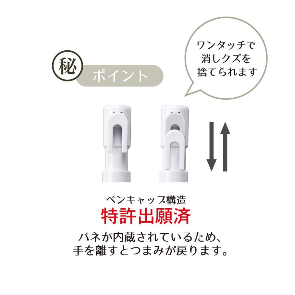 【筆倉】日本 KUTSUWA HiLiNE Zi-Keshi RE037 0.5mm 筆型 磁鐵橡皮擦-細節圖3