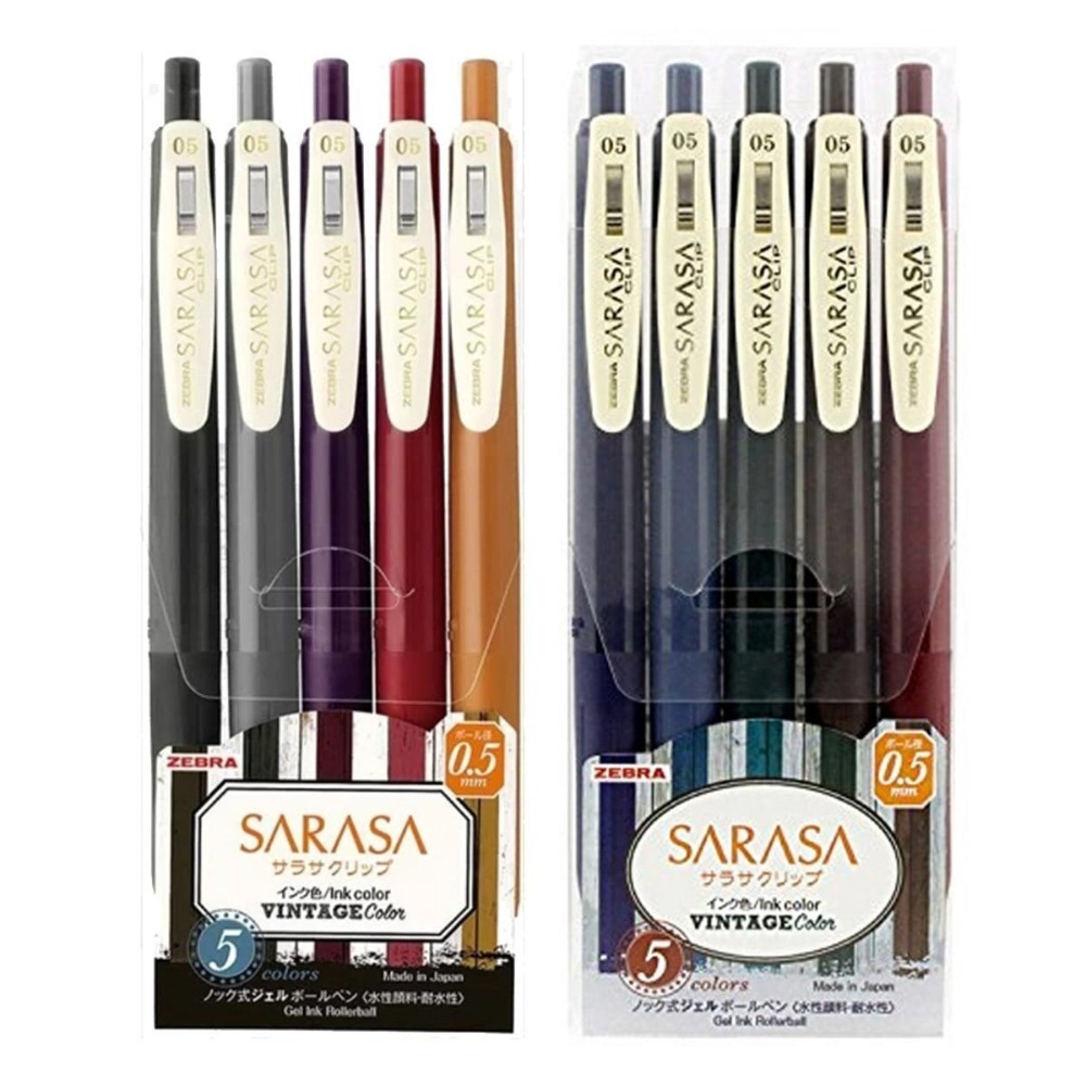 【筆倉】日本斑馬 ZEBRA SARASA CLIP JJ15-V 第一代 復古色 典雅風鋼珠筆-細節圖4