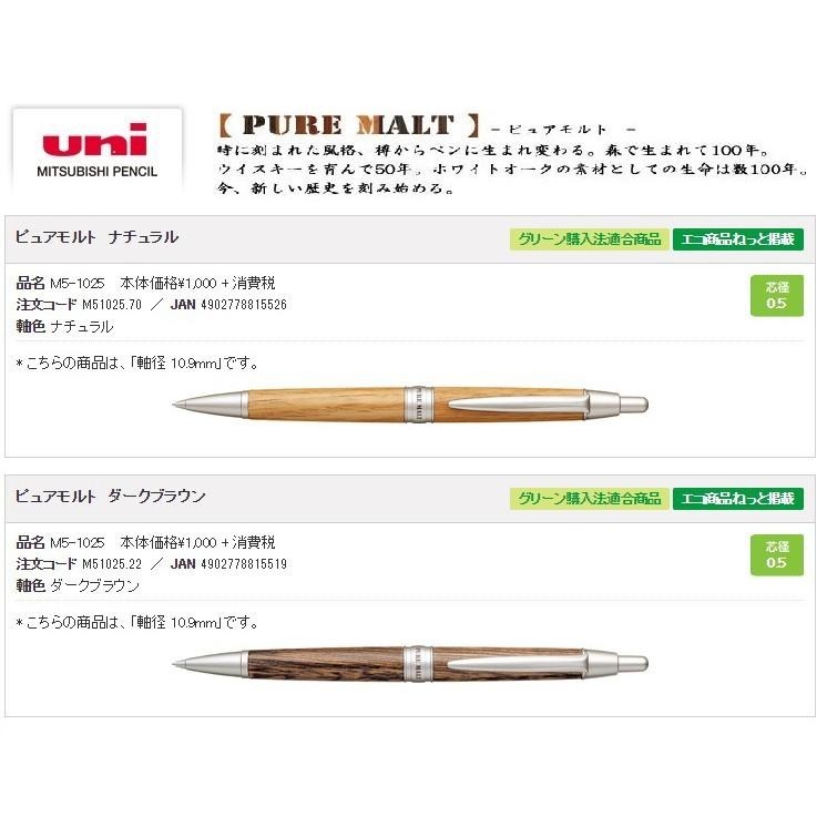 【筆倉】日本三菱 UNI PURE MALT M5-1025 0.5mm 橡木桶材自動鉛筆-細節圖7