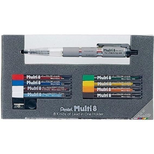【筆倉】飛龍 Pentel Multi8 PH802ST 設計家專用8色套筆 (內含8色補充筆芯)