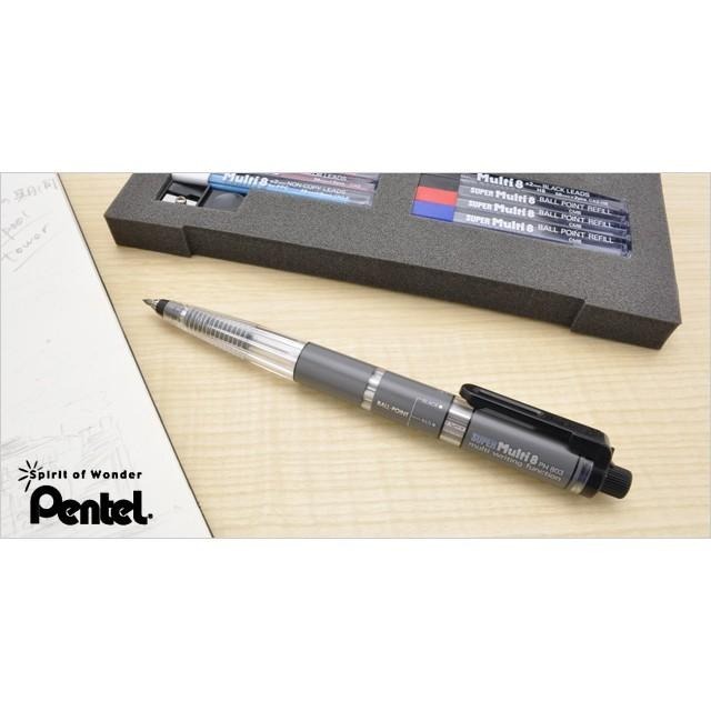 【筆倉】飛龍 Pentel Super Multi8 PH803ST 超級八合一多功能筆 (內含8筒補充筆芯)-細節圖4