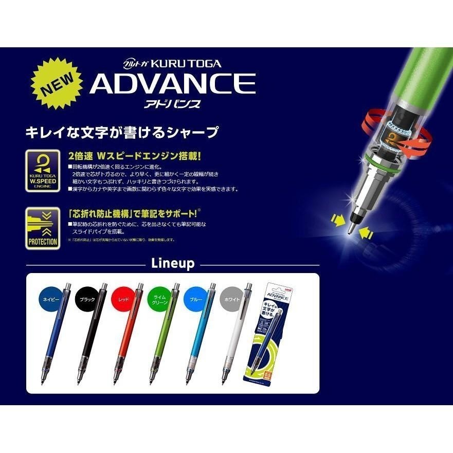 【筆倉】日本三菱 UNI KURU TOGA ADVANCE M5-559 0.5mm 兩倍轉速自動鉛筆-細節圖2