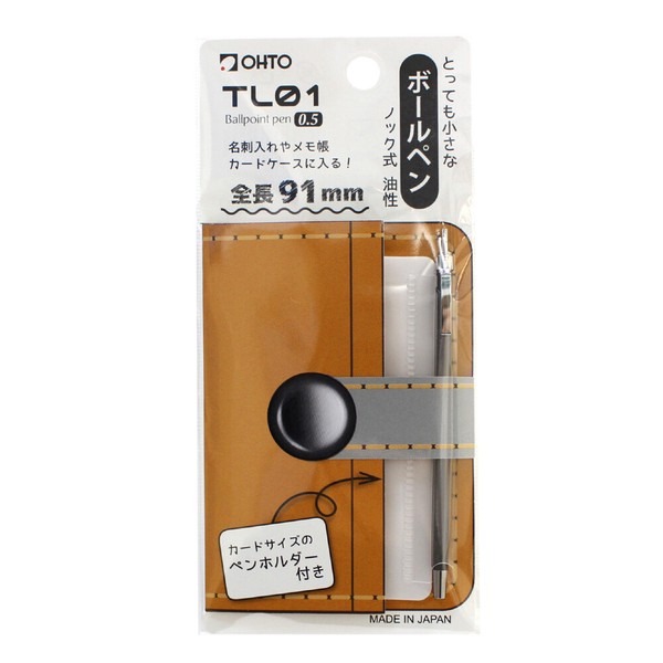 【筆倉】OHTO Minimo TL01-B5 世界最細金屬原子筆 (附卡片筆夾/錢包筆) 0.5mm 日本製造-細節圖6