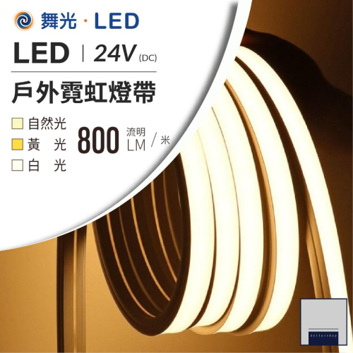 舞光 LED 柔性燈帶 24V 軟條燈 白光 黃光 自然光 5米 IP66 測發光 正發光 2835晶片 變壓器另購