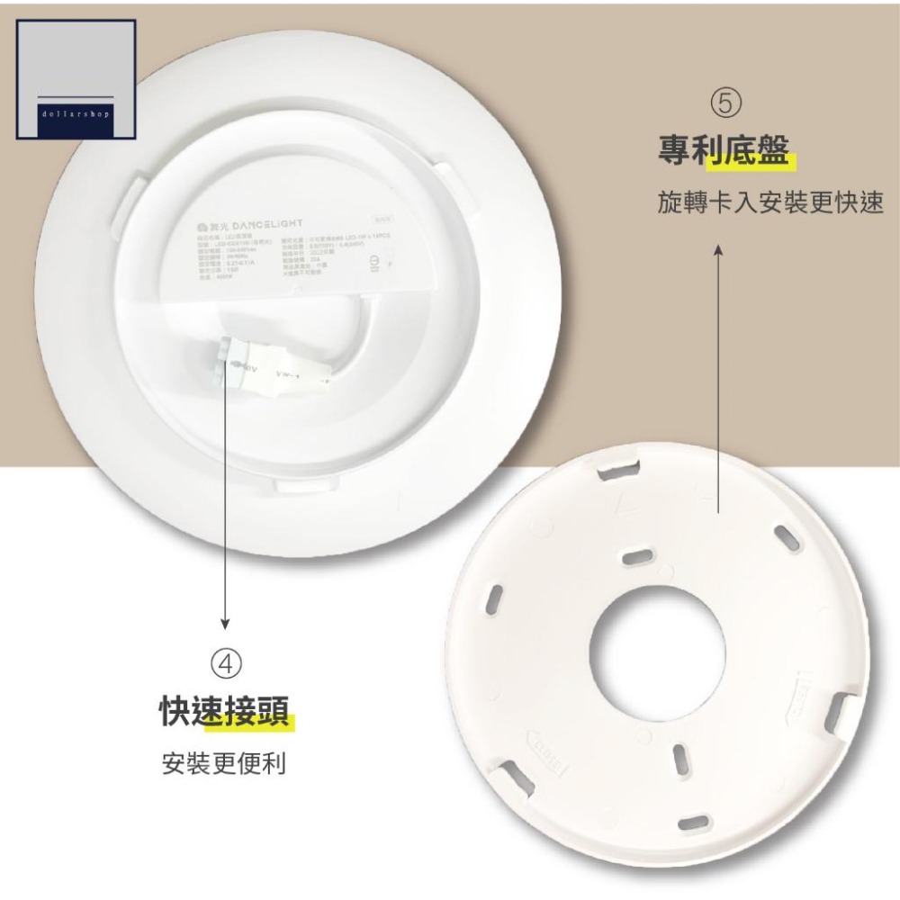 舞光 LED 50瓦 雲朵吸頂燈 白光 黃光 自然光 超薄款 防蚊防蟲吸頂燈 戶外陽台適用 4-6坪 保固兩年-細節圖4