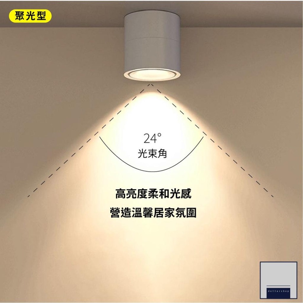 LED 筒型可調角吸頂燈 12瓦 黑殼 白殼 自然光 散光型 聚光型投射吸頂燈 玄關 走廊 美術展覽空間 大樂3C-細節圖5