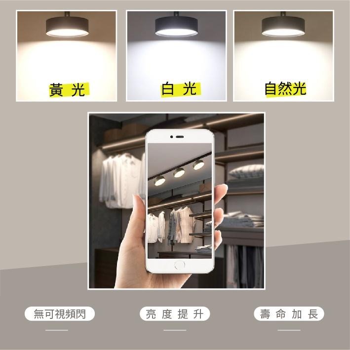 LED 散光型圓盤軌道燈 15瓦 黑殼 白殼 白光 黃光 自然光 自拍補光燈 散光燈 室內商辦照明 保固一年-細節圖3