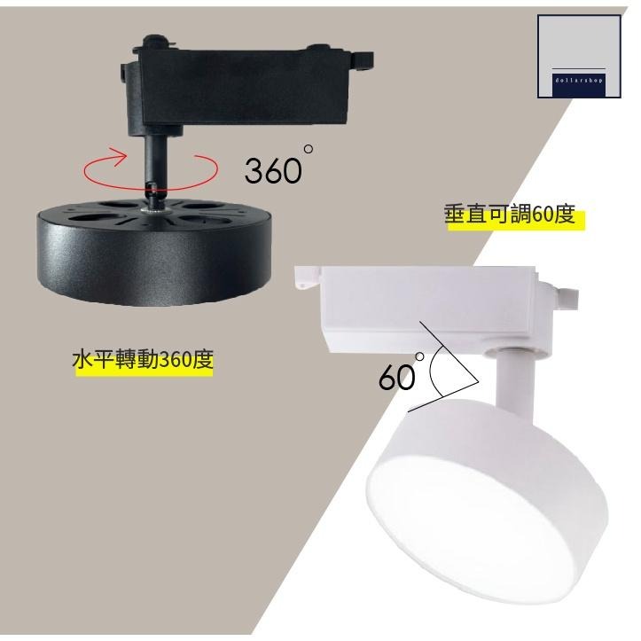 LED 散光型圓盤軌道燈 15瓦 黑殼 白殼 白光 黃光 自然光 自拍補光燈 散光燈 室內商辦照明 保固一年-細節圖4