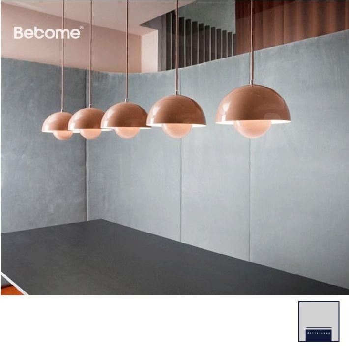 藝術型吊燈 丹麥設計師款 單頭吊燈 2米線長 E27燈頭 床頭燈 餐廳吊燈 花苞造型 鐵材烤漆 台灣出貨-細節圖5