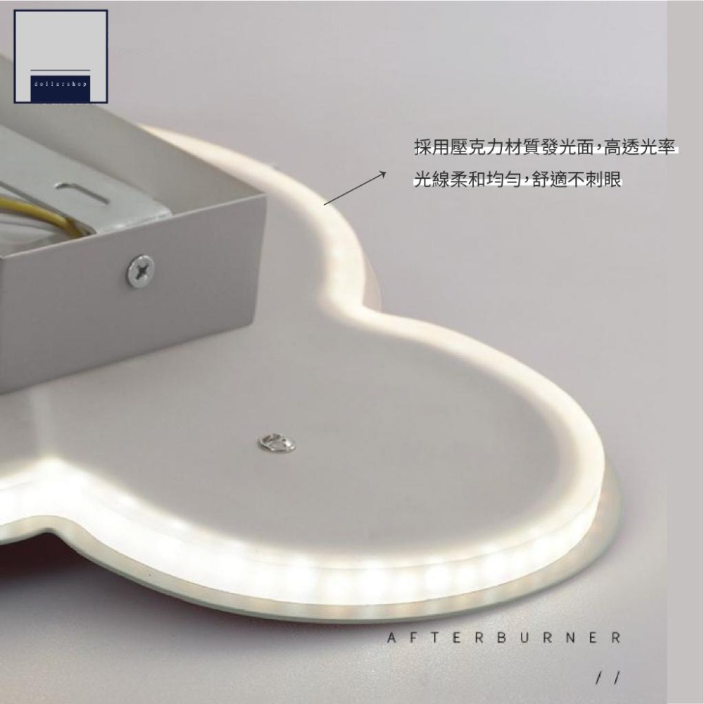 LED 10瓦 超可愛雲朵壁燈 黃光 床頭小夜燈 壓克力發光 柔和光線不刺眼 全電壓 兒童房 走廊玄關壁燈-細節圖3