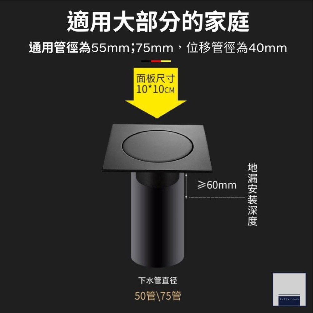 隔絕臭氣 浴室地漏蓋 防蟲防臭下水道地漏 排水孔蓋 洗衣機地漏蓋 防蟑 防蟲 10*10公分 國際通用-細節圖3