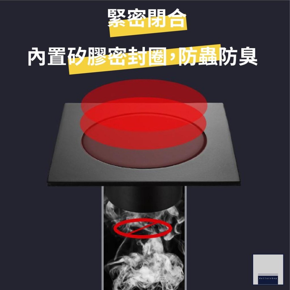 隔絕臭氣 浴室地漏蓋 防蟲防臭下水道地漏 排水孔蓋 洗衣機地漏蓋 防蟑 防蟲 10*10公分 國際通用-細節圖4
