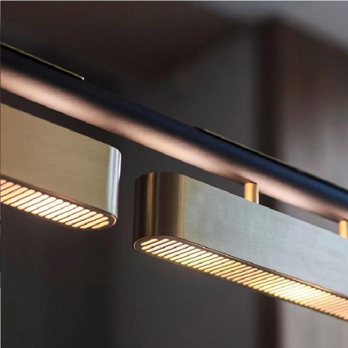 藝術型吊燈 長條形餐廳吊燈 後現代設計 創意個性樣板 吧台 書房燈具 輕奢華感-細節圖5