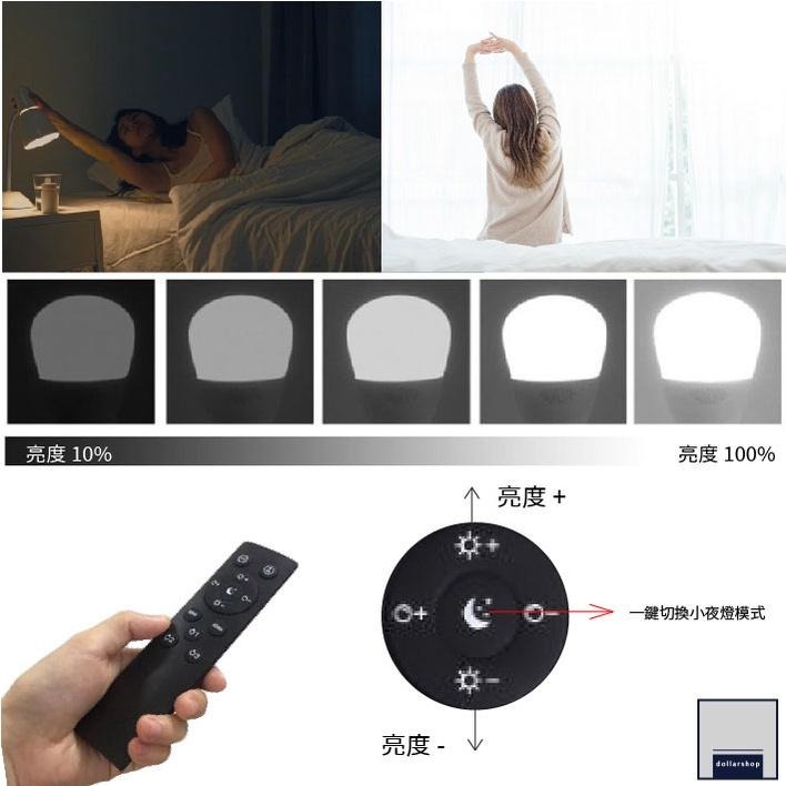 LED 無級調光調色燈泡 12瓦 E27燈頭 可定時關燈 通用家用燈座 智能燈泡 加購遙控器 色溫 亮度調整 大樂3C-細節圖4