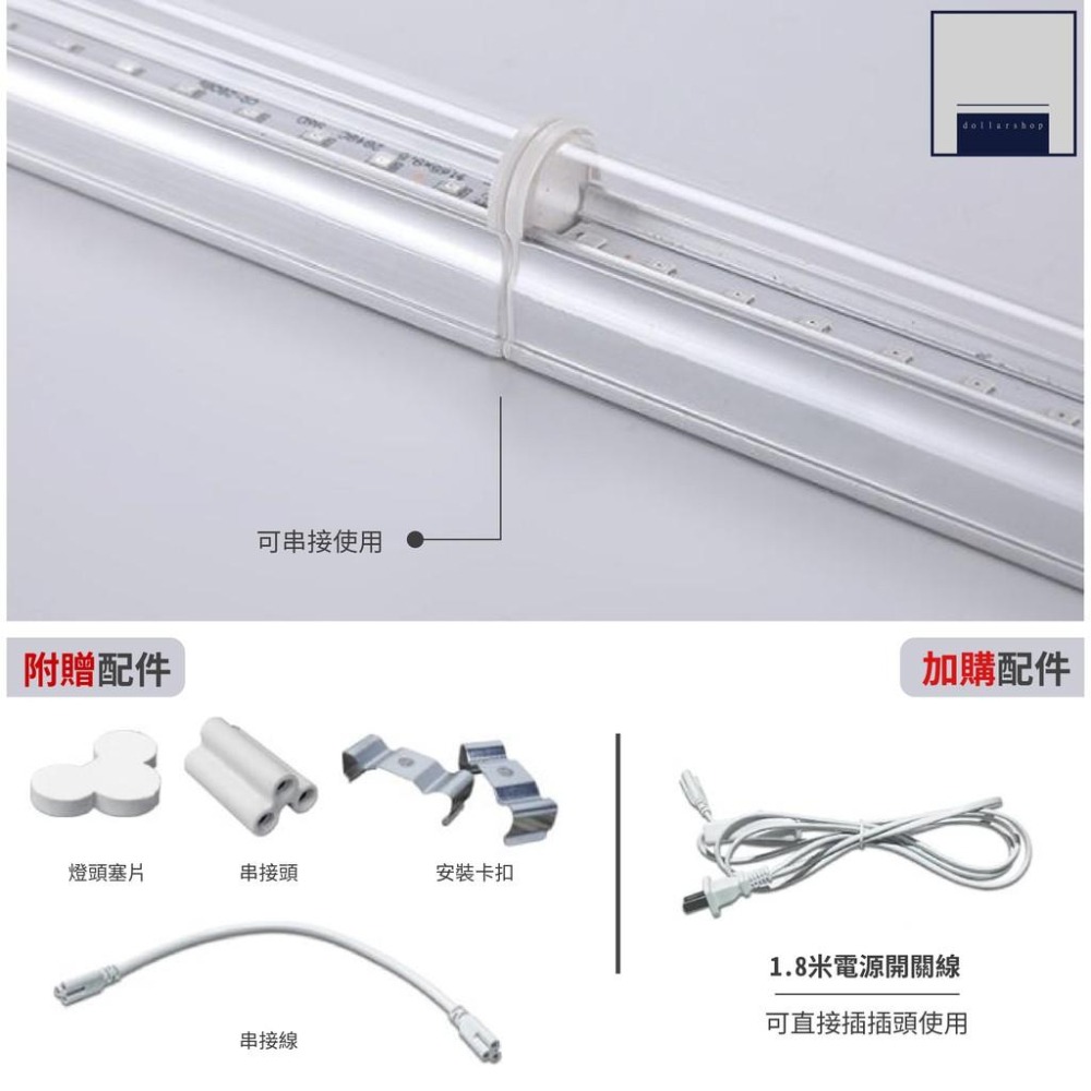 LED 植物生長燈 T5 1呎 2呎 3呎 4呎 水族燈 全光譜 多肉植物照明 植栽 育苗燈 魚菜共生 溫室照明-細節圖2