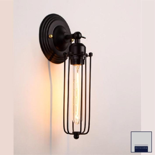 美式復古工業風壁燈 附贈鎢絲燈泡 可調角度 E27燈頭 loft工業風咖啡廳愛用 復古壁燈 床頭燈 走廊 鐵藝