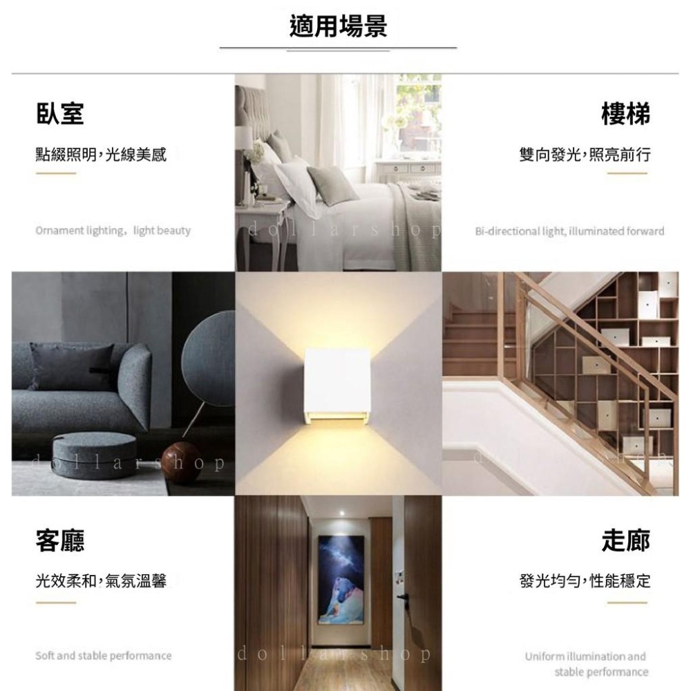 LED 方型時尚簡約小盒燈 12瓦 壁燈 戶外壁燈 防水 可調角 白光 黃光 現貨 全電壓-細節圖3