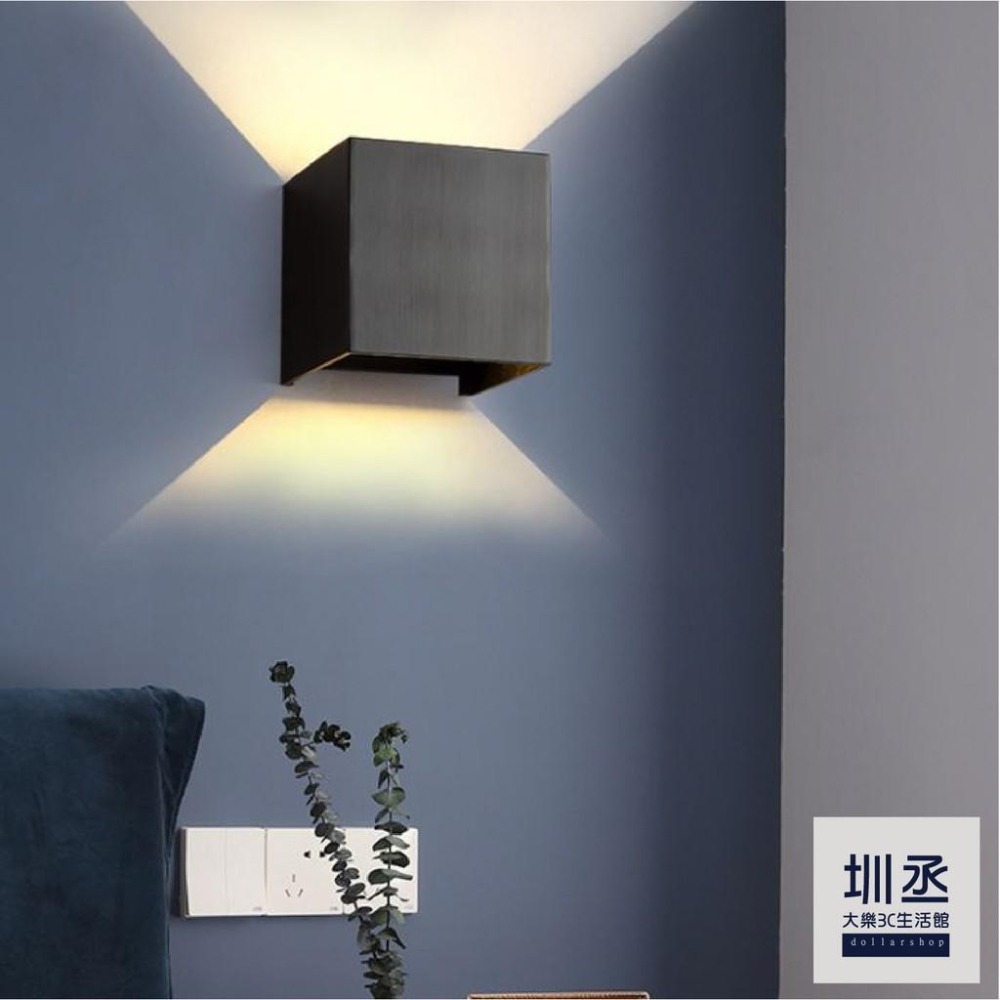 LED 方型時尚簡約小盒燈 12瓦 壁燈 戶外壁燈 防水 可調角 白光 黃光 現貨 全電壓-細節圖5