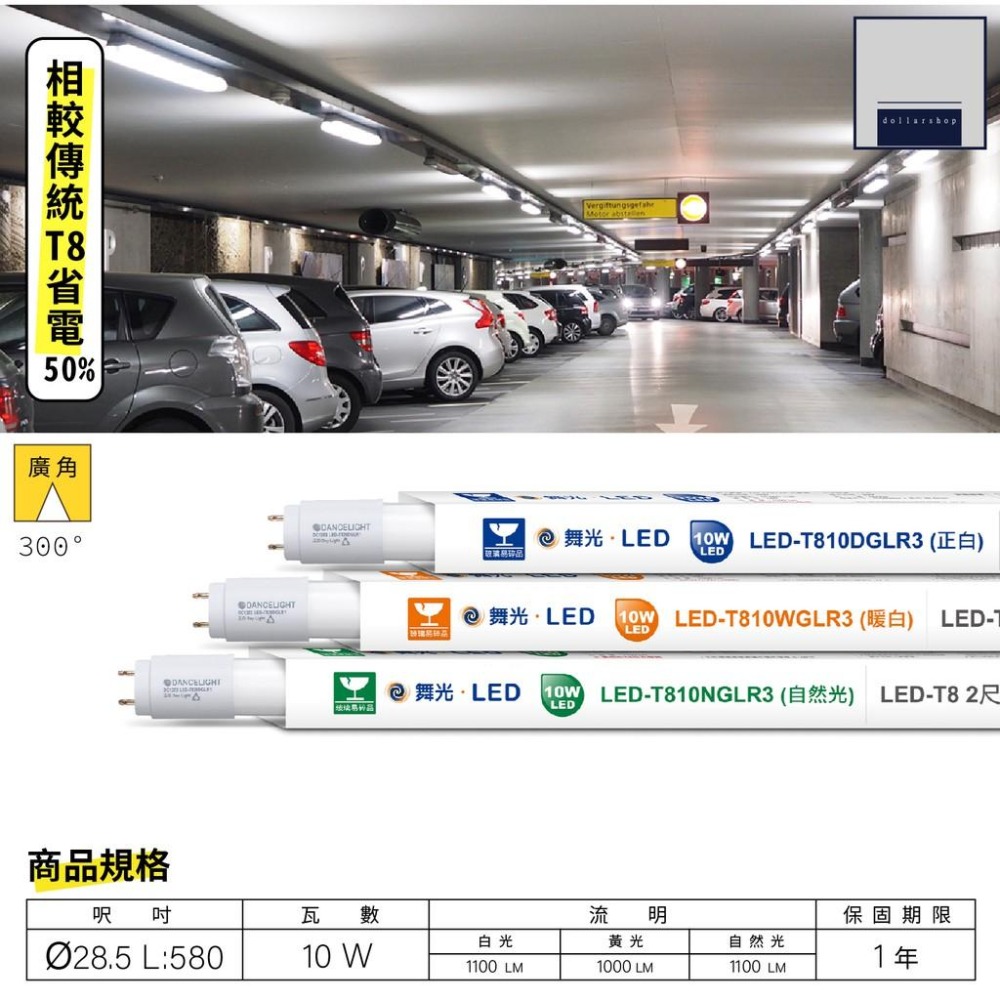 LED 2呎 4呎 美術型核桃木 銀灰燈座 雙管 附IC 可搭配舞光T8燈管 三段式分段開關可切換 大樂3C-細節圖3