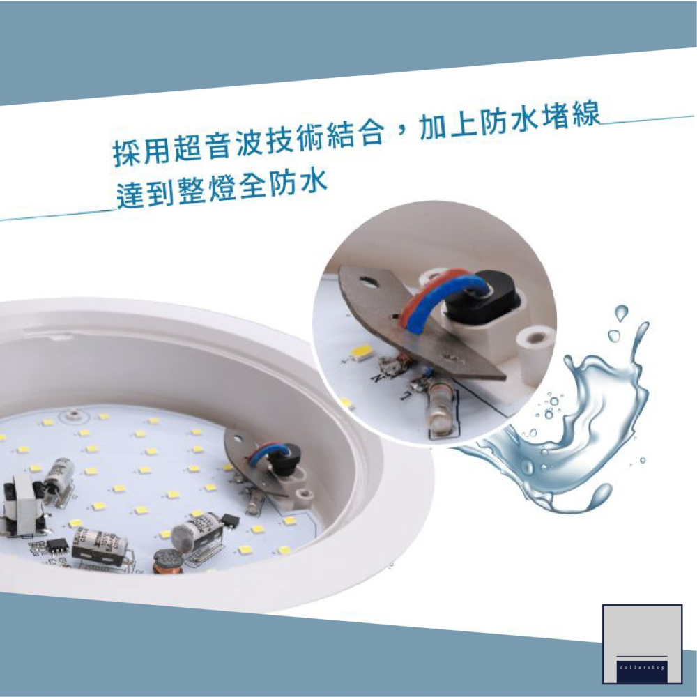 舞光 LED 防水崁燈 15公分16瓦 白光 黃光 IP66IP66防塵防水等級 CNS認證 無藍光危害 均光無暗區-細節圖3