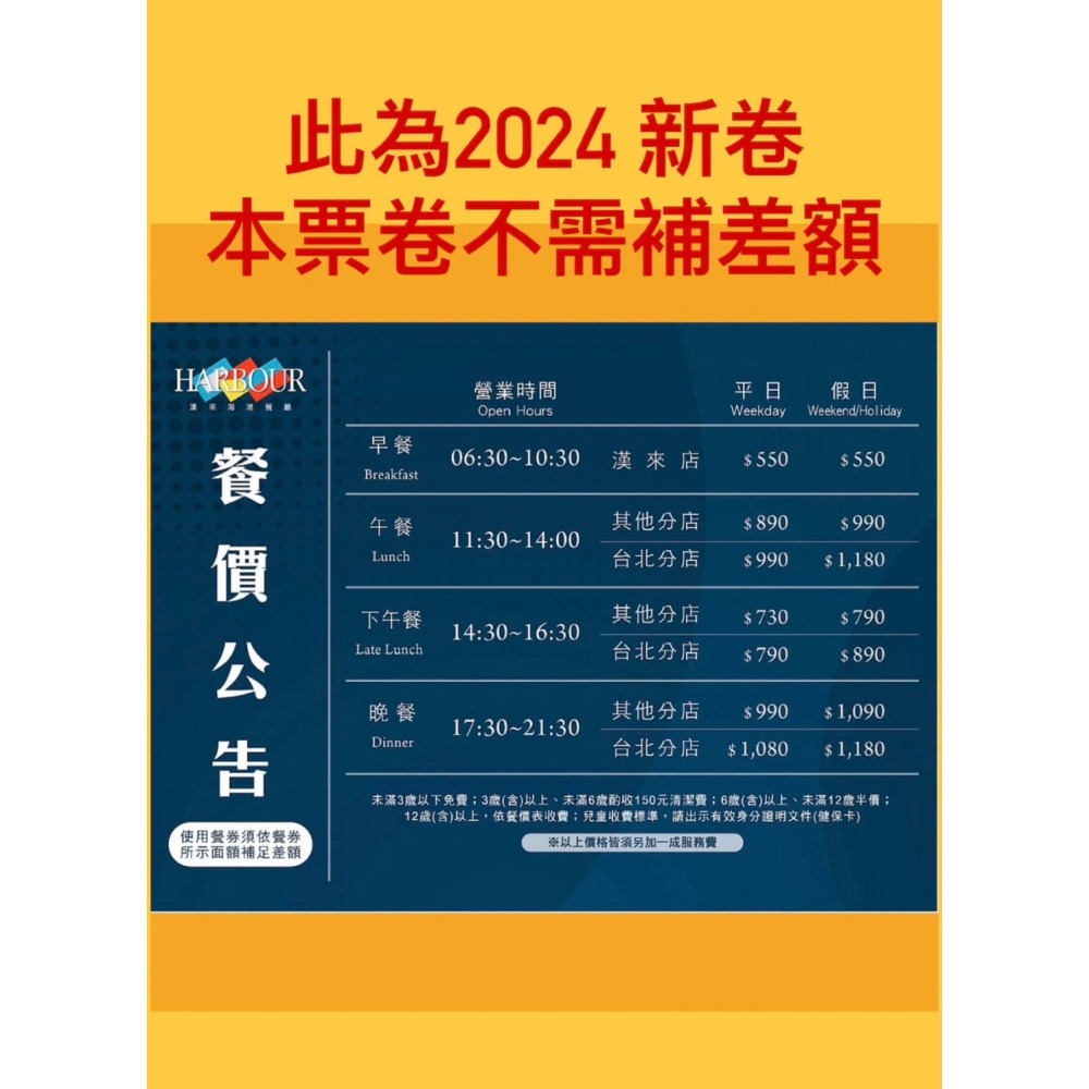 【漢來海港餐廳】南部平日自助下午茶餐券5張組-細節圖3