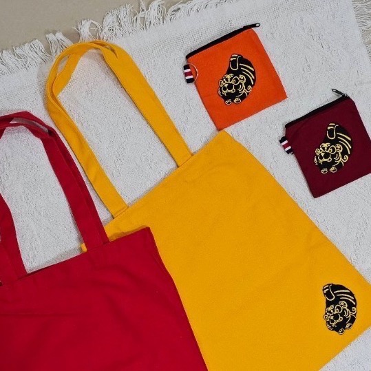 好逑小虎爺刺繡帆布袋、杯袋、零錢包、隨身礦包-細節圖3