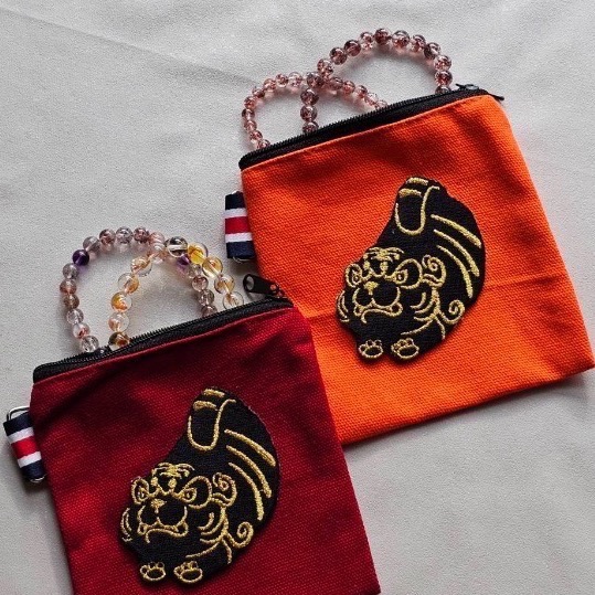 好逑小虎爺刺繡帆布袋、杯袋、零錢包、隨身礦包-細節圖6