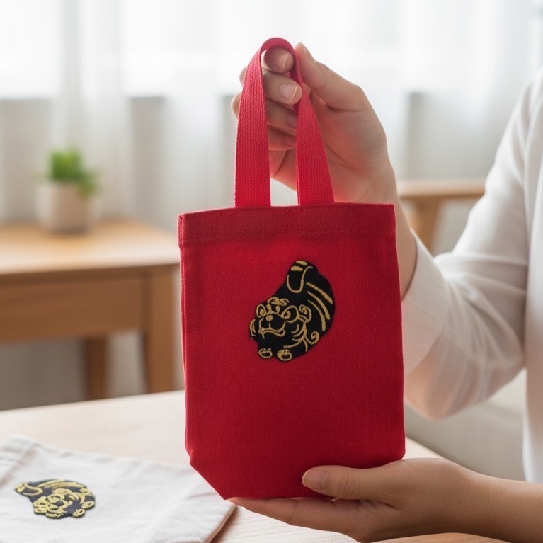 好逑小虎爺刺繡帆布袋、杯袋、零錢包、隨身礦包-規格圖9