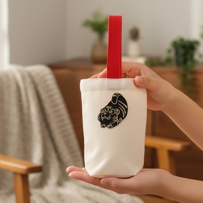 好逑小虎爺刺繡帆布袋、杯袋、零錢包、隨身礦包-規格圖9