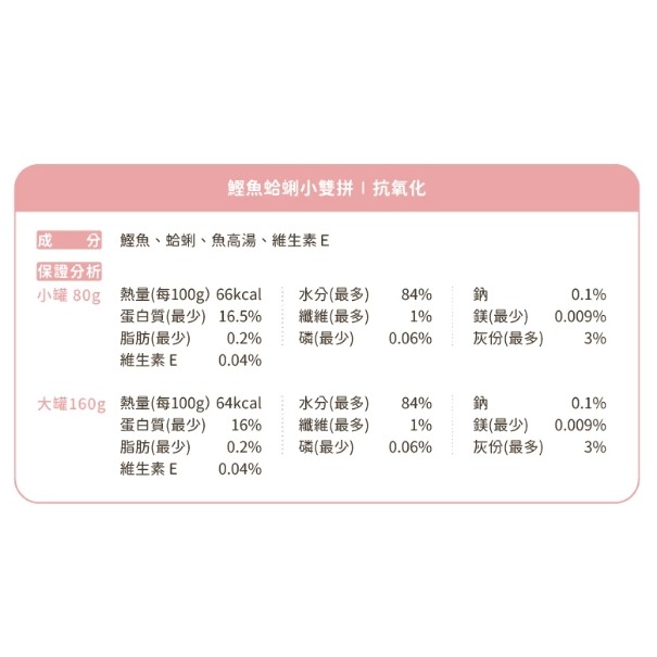 (粉)鰹魚蛤蜊小雙拼80G