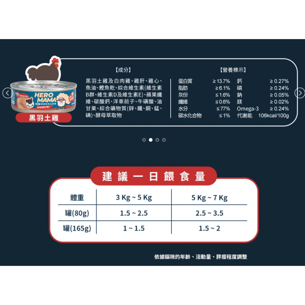 (鮮肉)黑羽土雞80G/24罐