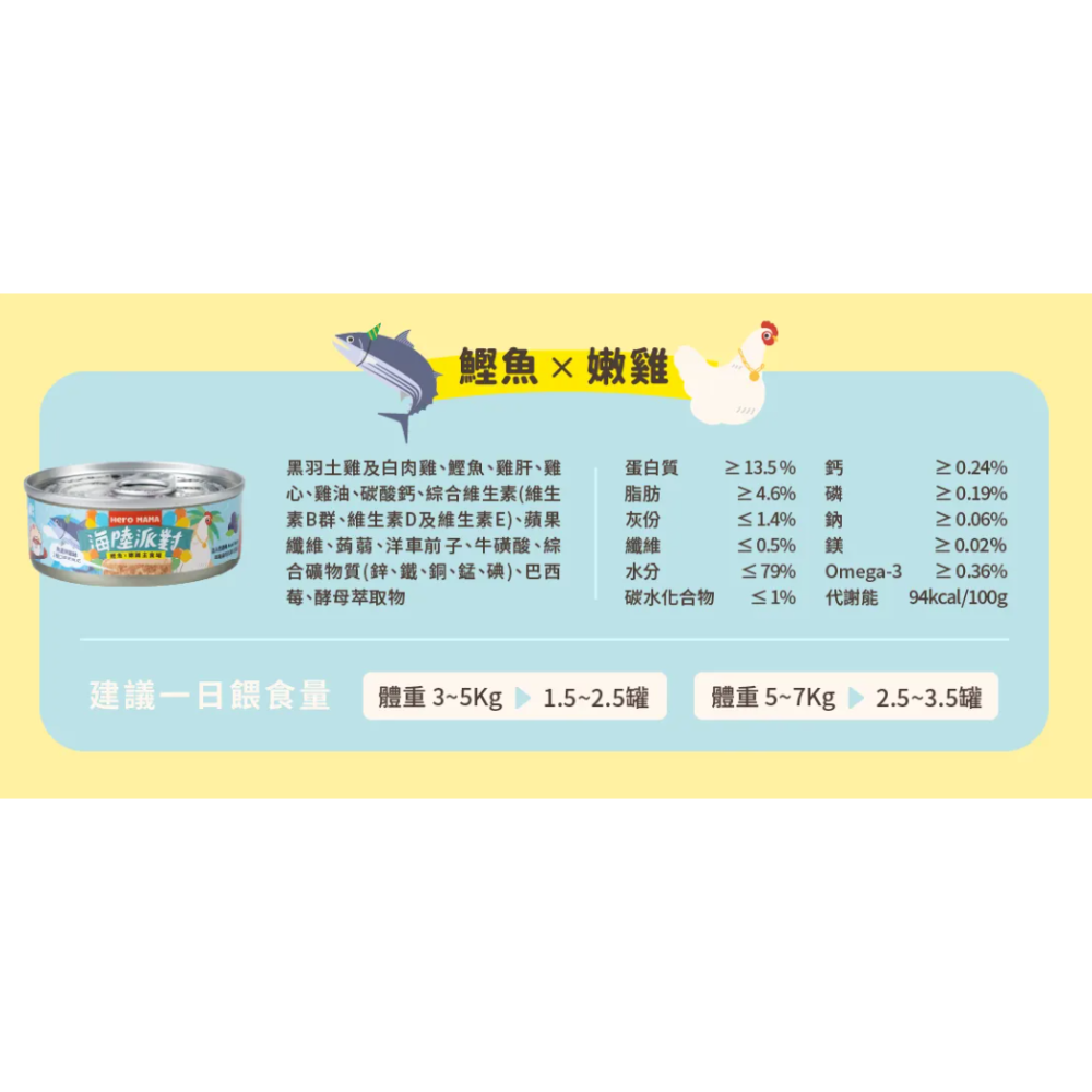 HEROMAMA｜主食罐 80G 165G｜溯源鮮肉 海陸派對 主食罐  全齡貓 貓罐-規格圖8