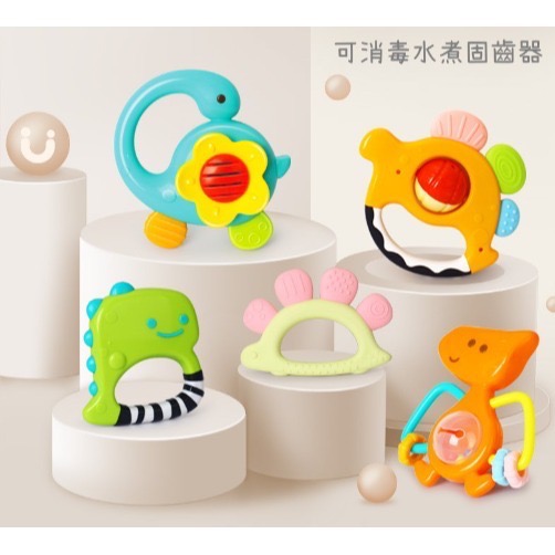 【匯樂】1109 恐龍手搖鈴 固齒器禮盒-細節圖3