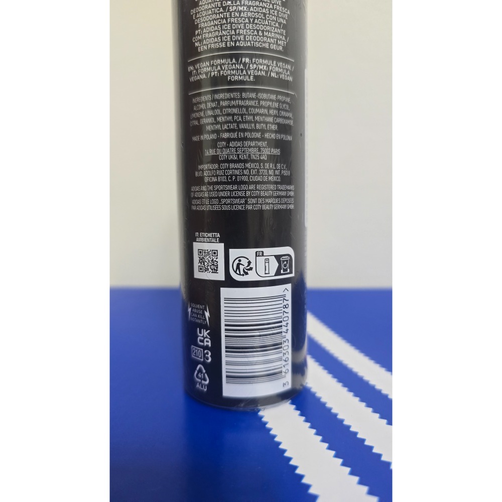 Adidas男用體香噴霧(品味透涼)150ml-細節圖2