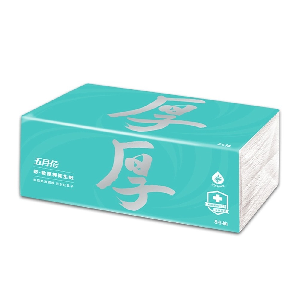 MAY FLOWER 五月花 舒敏厚棒抽取式衛生紙 86抽x10包/串-細節圖2