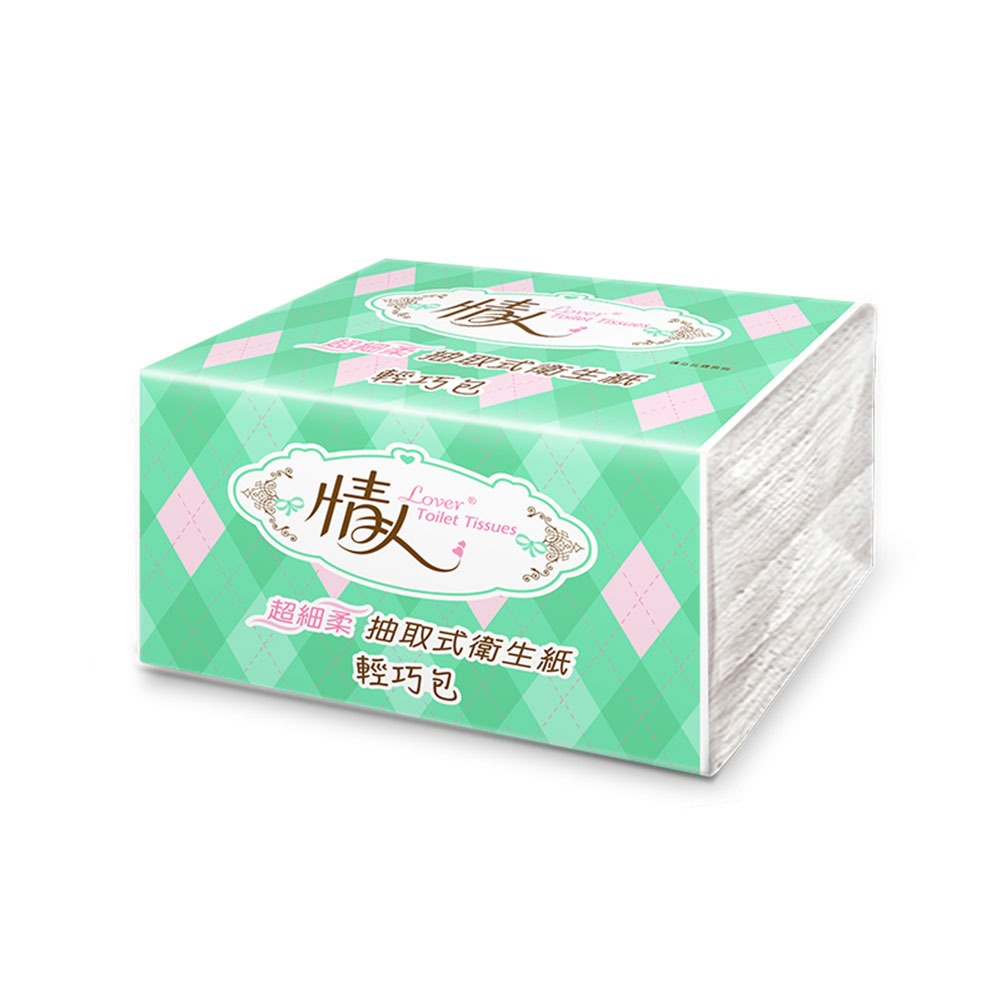 情人 抽取式輕巧包衛生紙 120抽x20包/串(輕巧包)-細節圖2