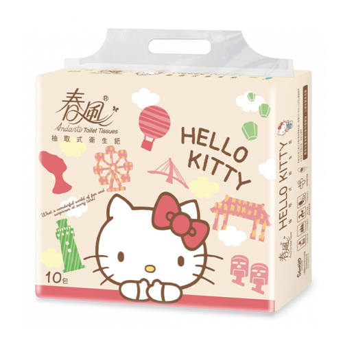 春風 Hello Kitty 抽取式衛生紙 100抽x10包x2串